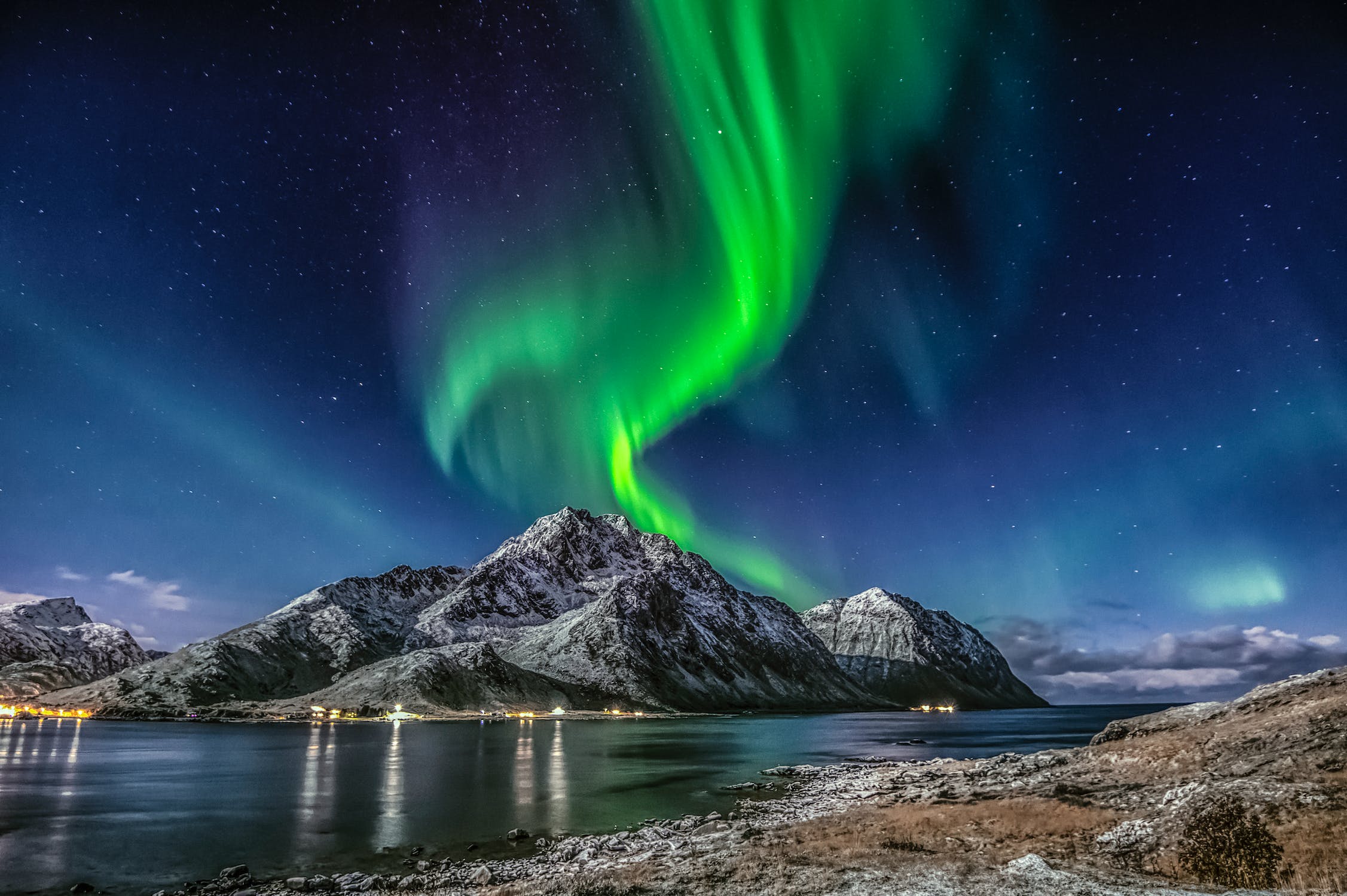 Northern lights in Svalbard, Arctic Norway